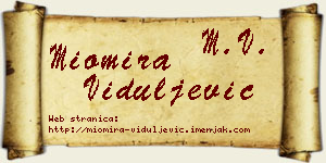 Miomira Viduljević vizit kartica
